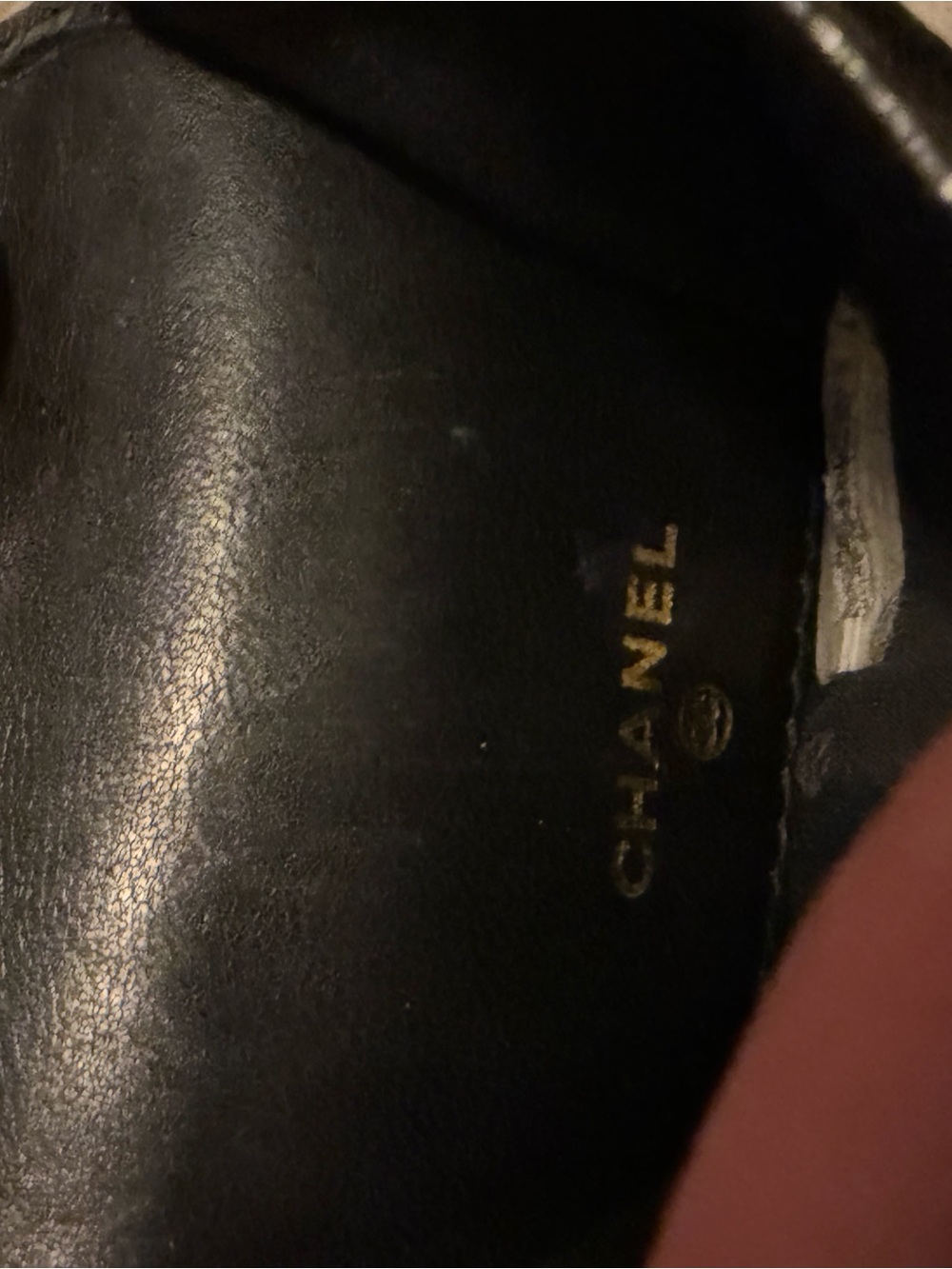 Chanel Cavier Leather Eyeglass/Phone Case (will fit iPhone but not Pro Max) - Picture 2 of 3